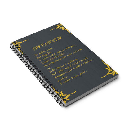 Libreta espiral  - The Darkness - Poesía Intensa - English