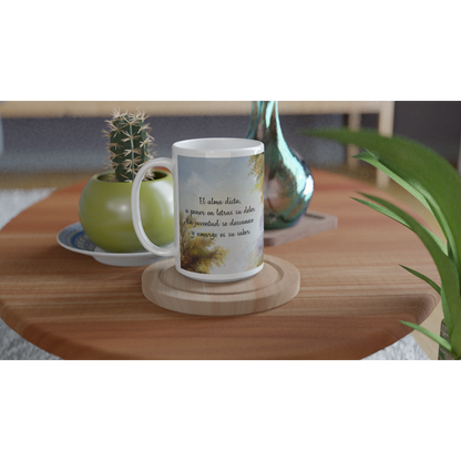 Taza de cerámica blanca - Poesía