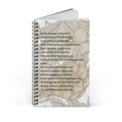 Libreta espiral  - Poema de Amor y Esperanza - Poesía Intensa - English