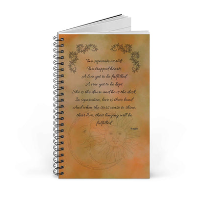 Libreta espiral - 'Dos mundos' Poesía Portada - English
