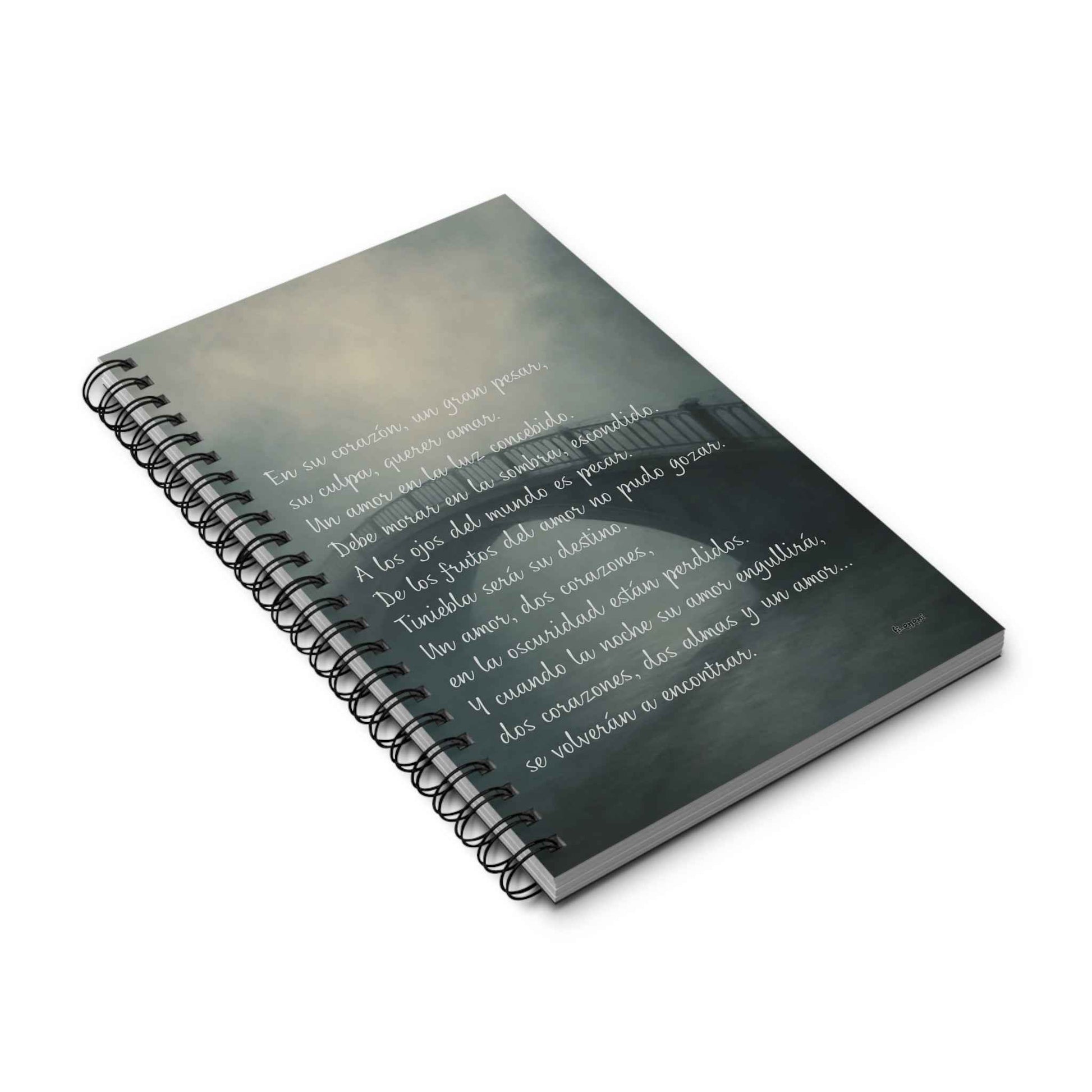 Libreta espiral  - Destinados en la Sombra - Poesía Intensa - Spanish