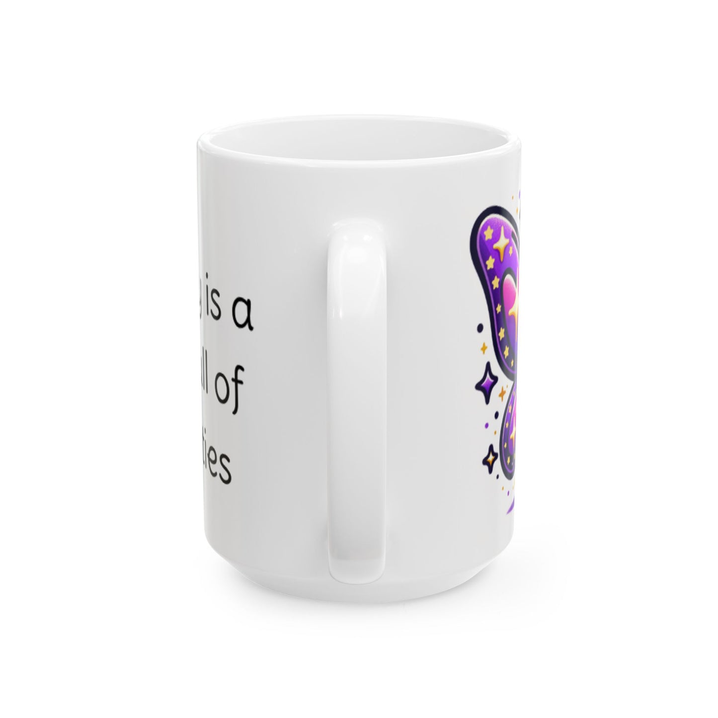 Taza Cerámica - Divertida mariposa - Mensaje positivo - Smile Collection - By EneriSa