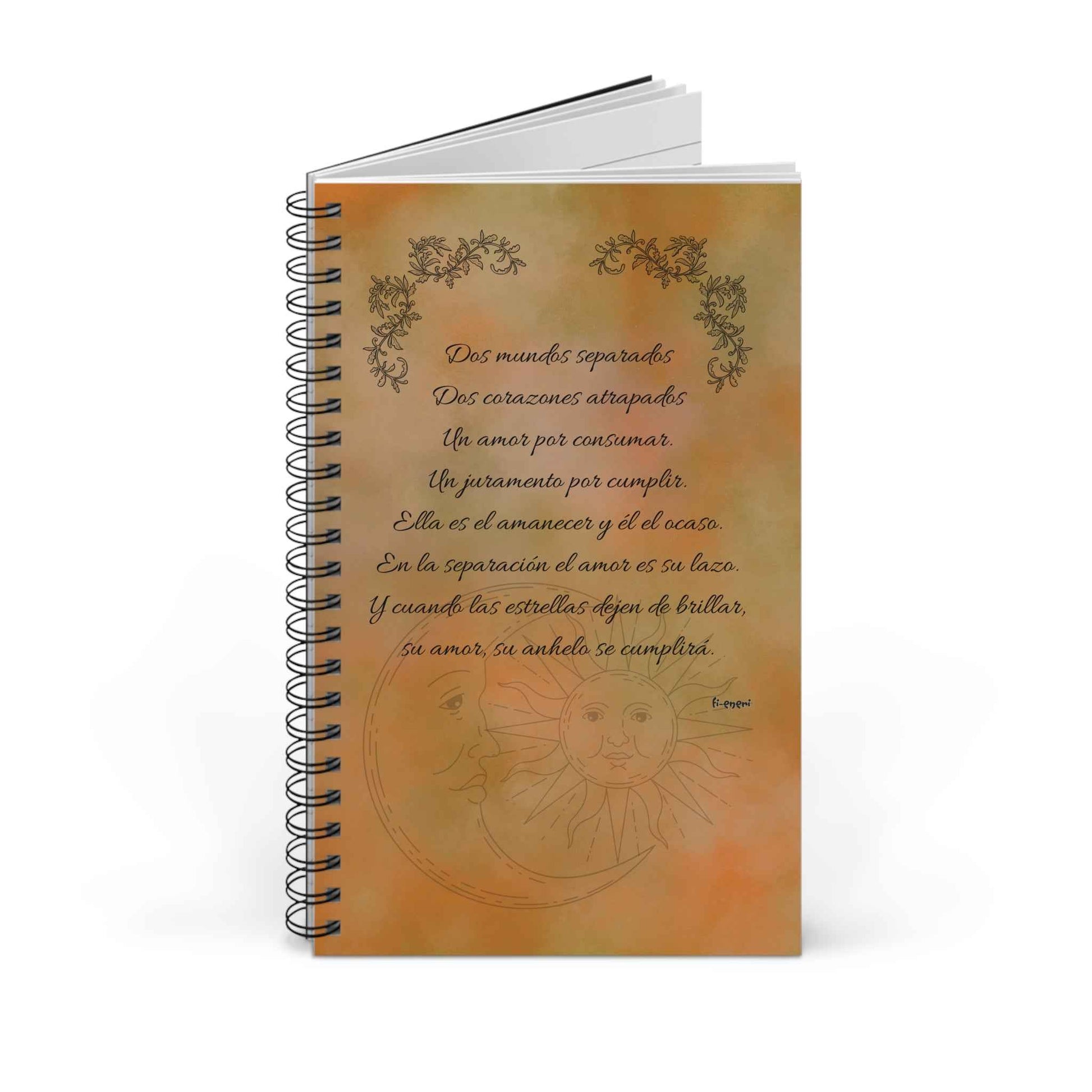 Libreta espiral - 'Dos mundos' - Poesía Portada Spanish