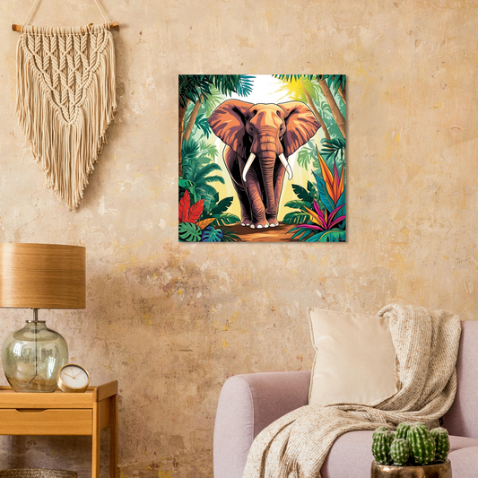 Póster Elefante en Jungla