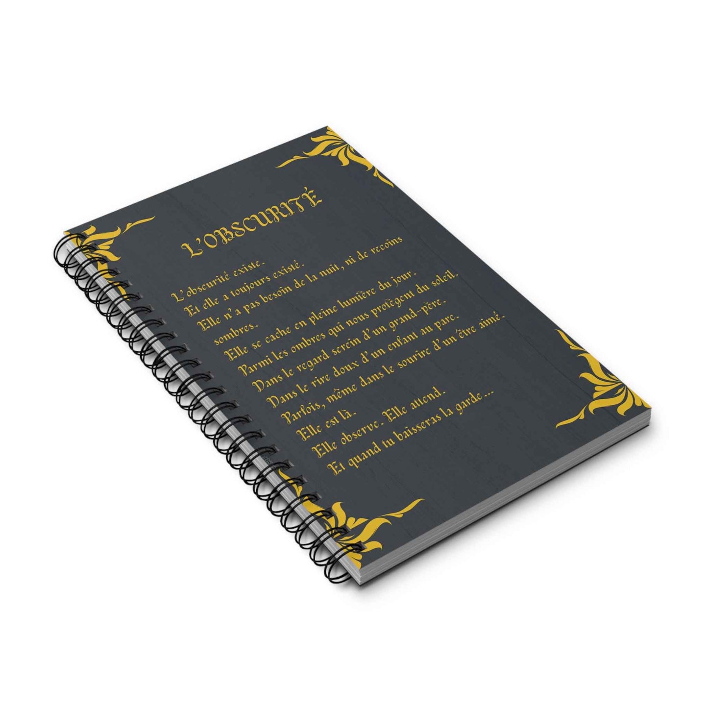 Libreta espiral  - The Darkness - Poesía Intensa - French