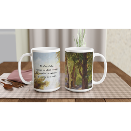 Taza de cerámica blanca - Poesía