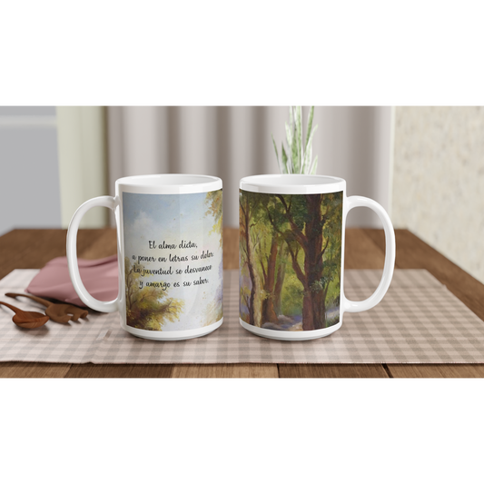 Taza de cerámica blanca - Poesía