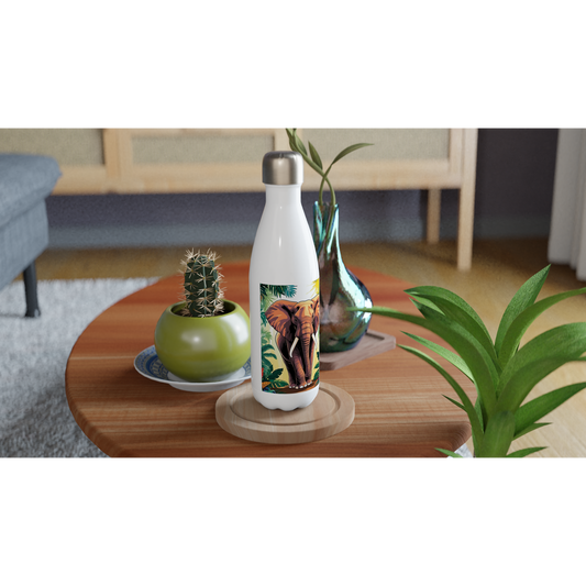 Botella de agua de acero inoxidable con Elefante en la Jungla