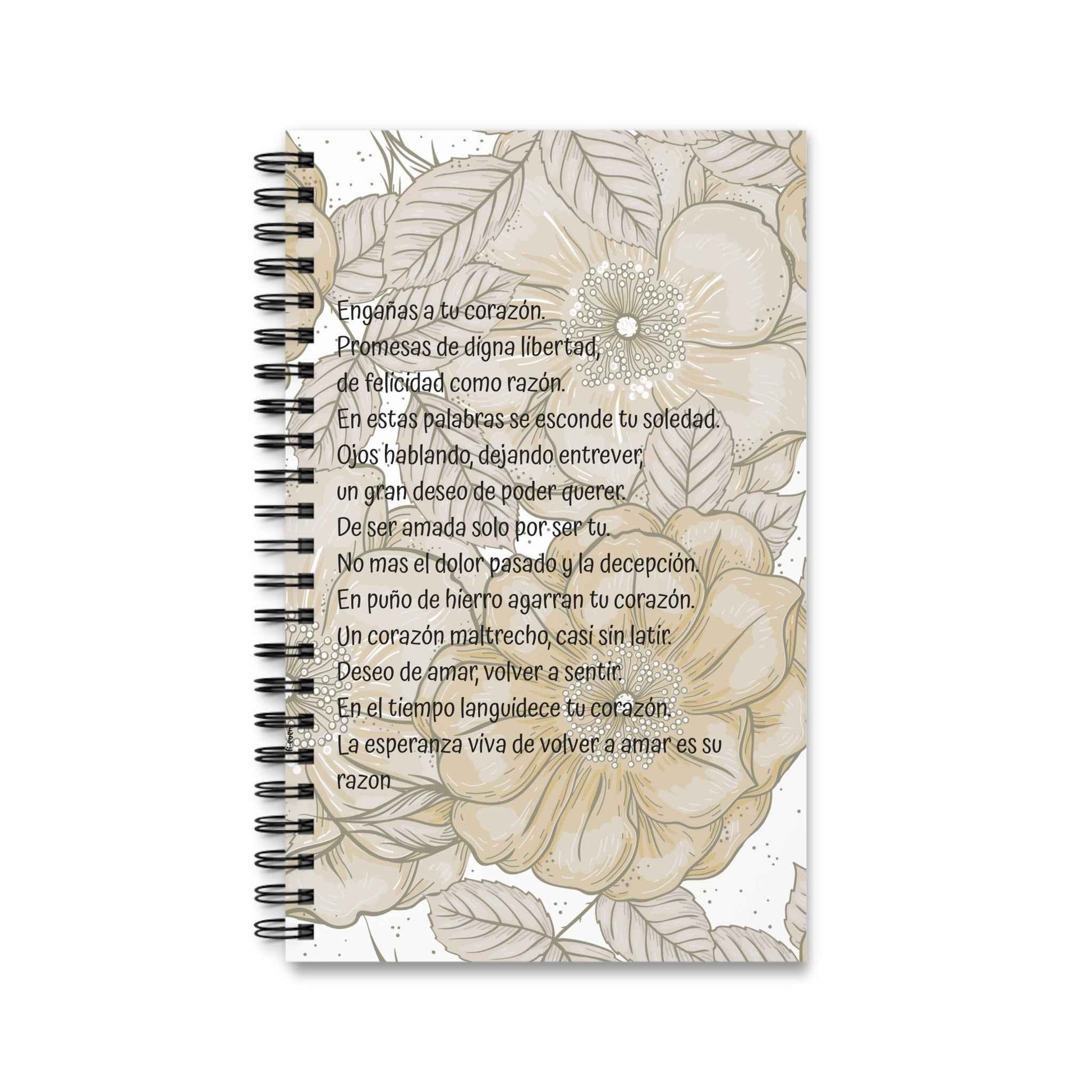 Libreta espiral  - Poema de Amor y Esperanza - Poesía Intensa - Spanish