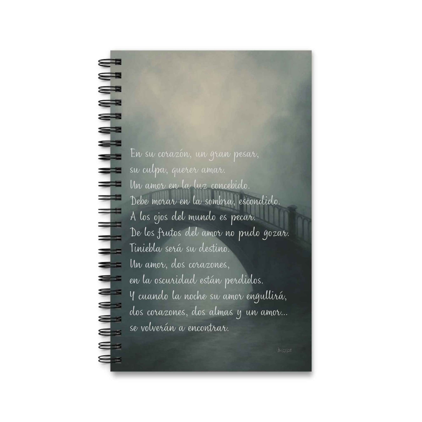Libreta espiral  - Destinados en la Sombra - Poesía Intensa - Spanish