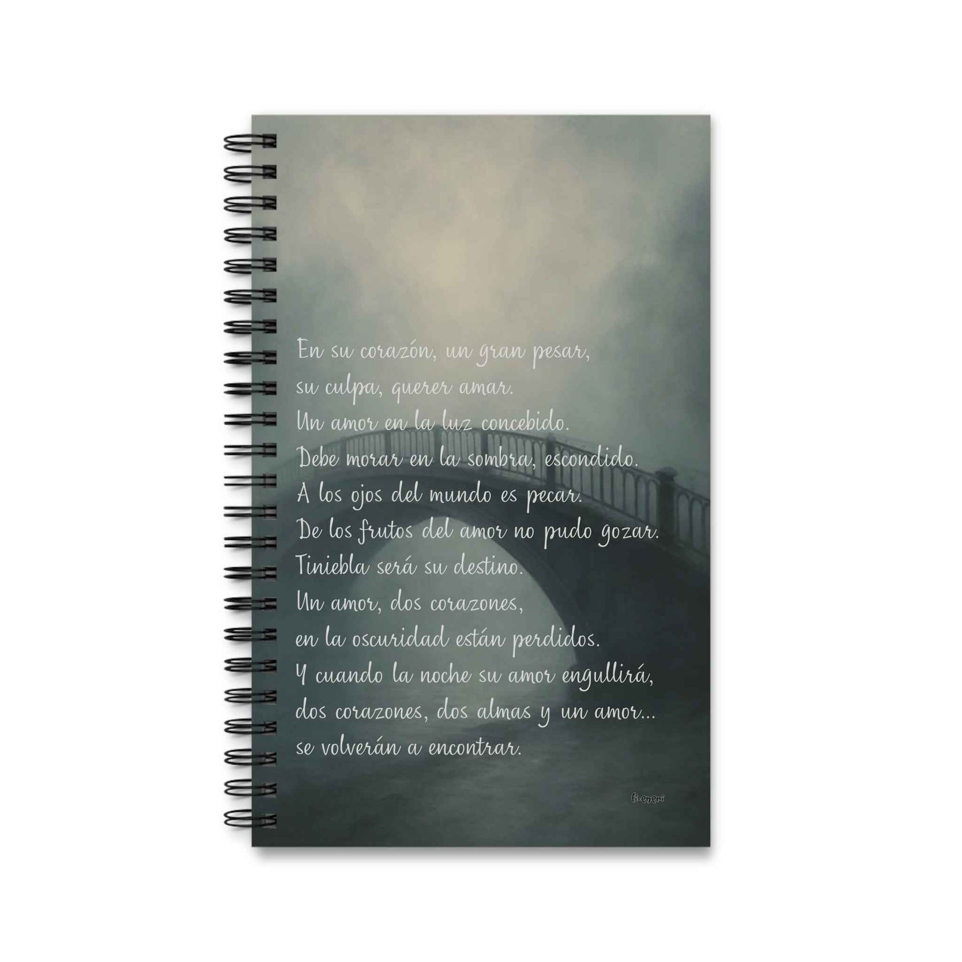 Libreta espiral  - Destinados en la Sombra - Poesía Intensa - Spanish