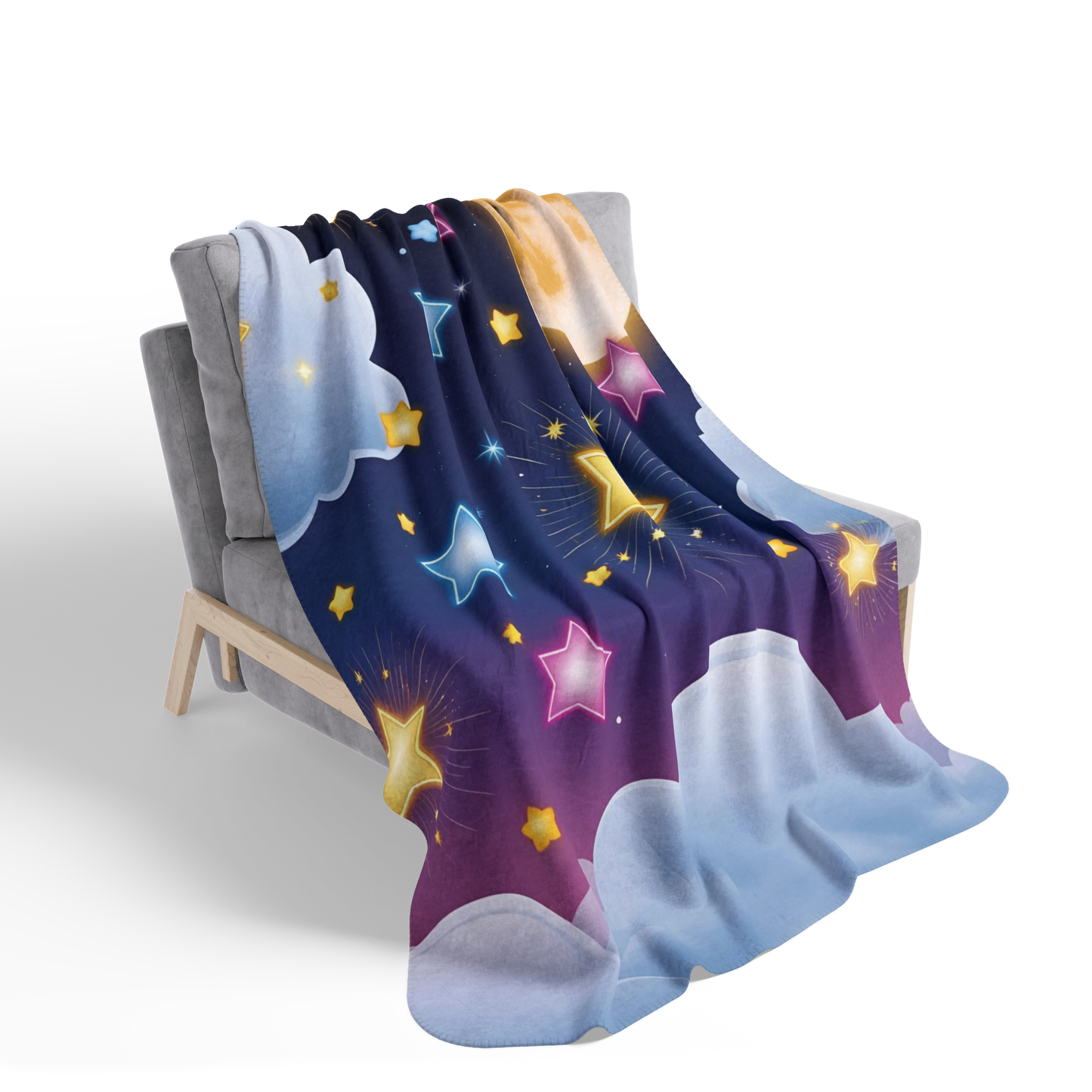 Este invierno no sentirás frío - Manta de Forro Polar Shepard - Diseño Cósmico
