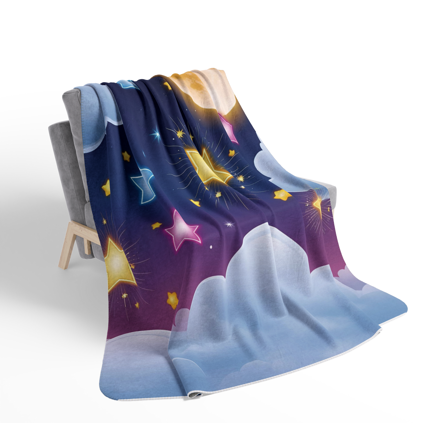 Este invierno no sentirás frío - Manta de Forro Polar Shepard - Diseño Cósmico
