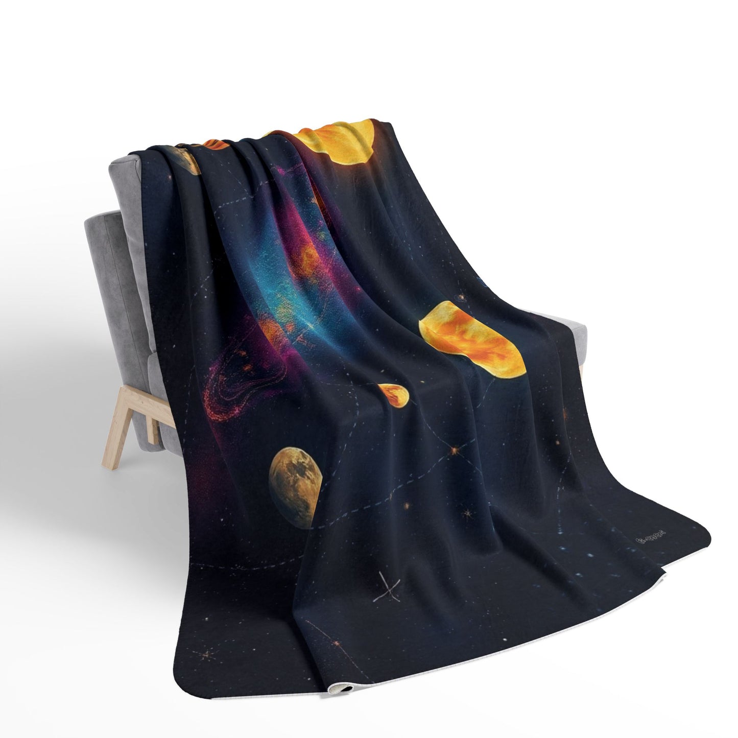 Manta de Forro Polar Shepard - Diseño Cósmico - Alivia el Frío - Ropa