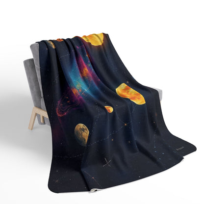 Manta de Forro Polar Shepard - Diseño Cósmico - Alivia el Frío - Ropa