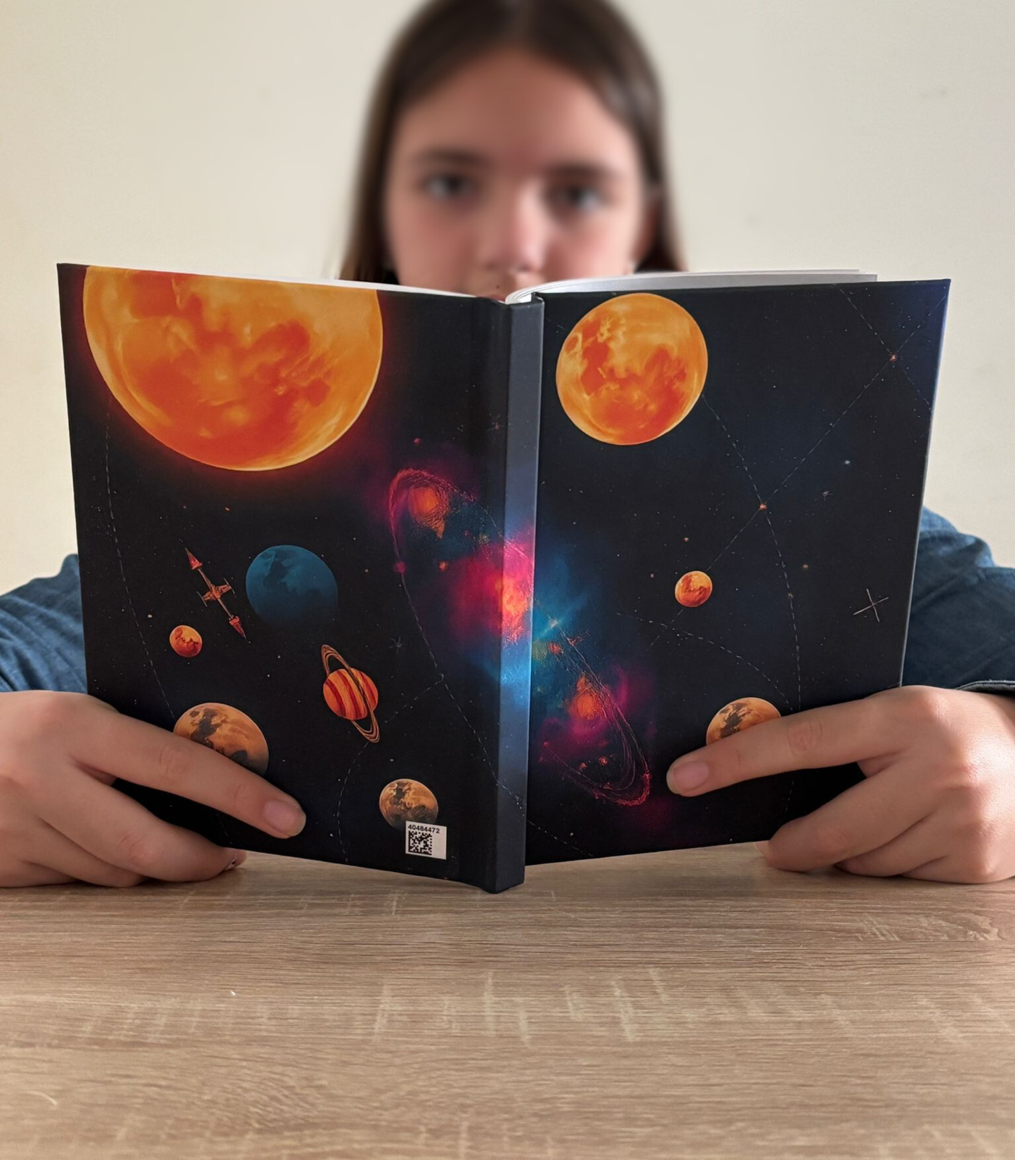 Diario en tapa dura mate - Diseño cósmico - Lleva el universo contigo - Notas - Inspiración