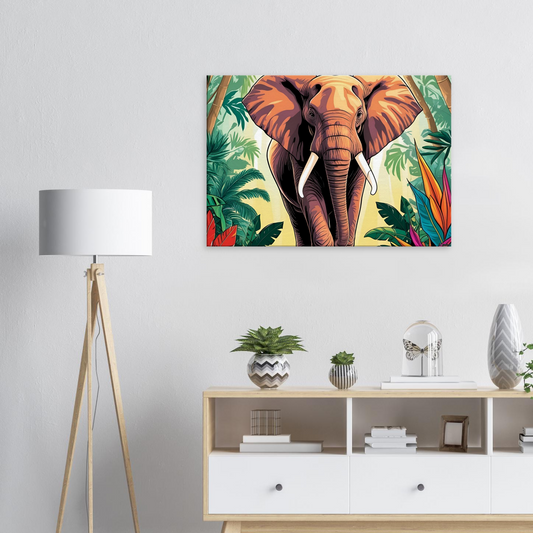 Lienzos con ilustración Elefante en la selva