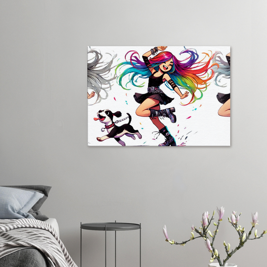 Lienzos ilustración baile