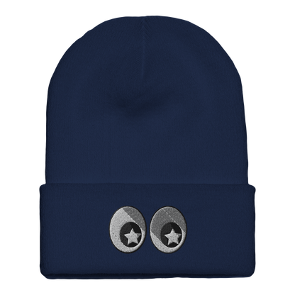 Gorro de Punto con Doblez - Diseño  Bordado Original