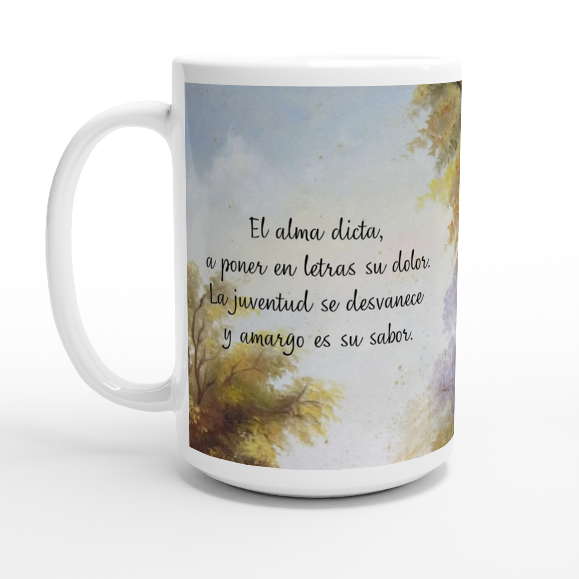 Taza de cerámica blanca - Poesía