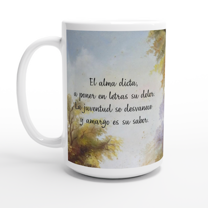 Taza de cerámica blanca - Poesía